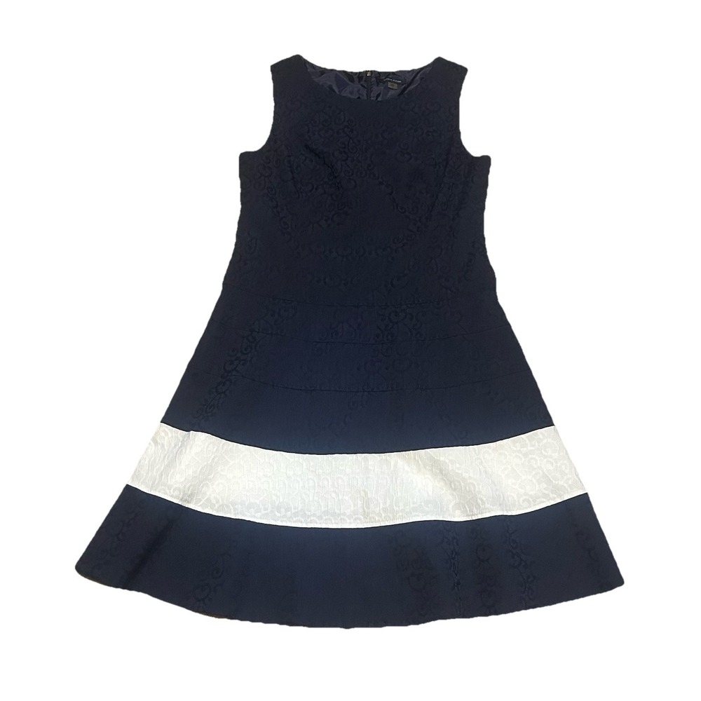 Tommy Hilfiger Womens Dress Size 12 Blue/White Striped Sleeveless